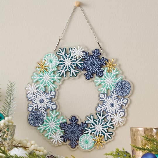 Michaels, 8" Snowflake Wreath Diamond Art Kit by Make Market® – Category: Diamond Painting Kits